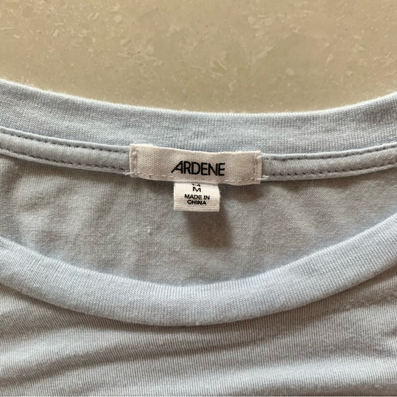 ARDENE Light Blue Ruffle Sleeve Flowy T-Shirt | M - Picture 4 of 6